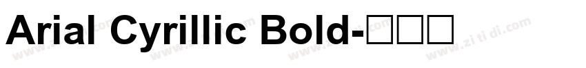 Arial Cyrillic Bold字体转换